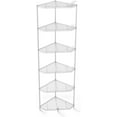 thumbnail image 1 of 6 Tier NSF Metal Corner Shelf Wire Shelving Unit, 600lbs Capacity Heavy Duty Adjustable Pentagonal Storage Rack with Shelf Liners for Kitchen Garage Office Etc Room Corner, 72"H x 20"L x 20"D - White, 1 of 18