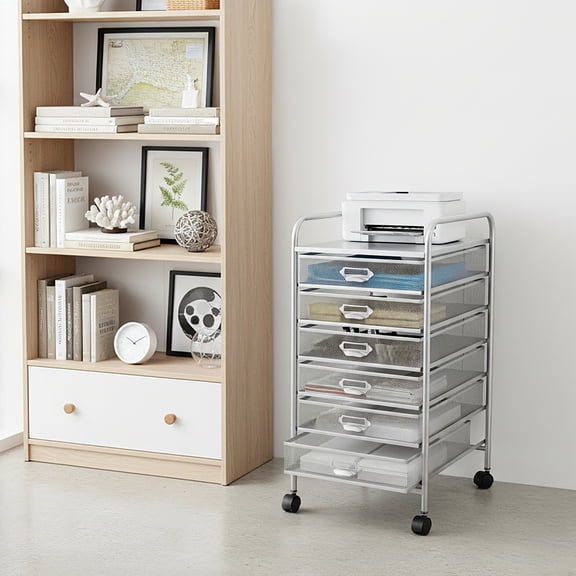 6-Tier Rolling FileStorage Cabinet with Wheels File Cart for Home and Office