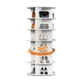 thumbnail image 1 of 6 Tier Rotating Shoe Rack Tower,Revolving 360 Shoe Rack Storage Round Carousel,Vertical Handbag Rotate Shoes Closet Organization for Entryway Living Room Hallway, 1 of 7