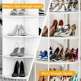 thumbnail image 1 of 6 Tier Round Metal Wire Shelving Units, Closet Handbag Display Organizers, Storage Rack with 4 Wheels & Shelf Liners for Kitchen and Cloakroom, Easy to Move and Clean, 85.5" H x 30" L x 30" W - White, 1 of 6