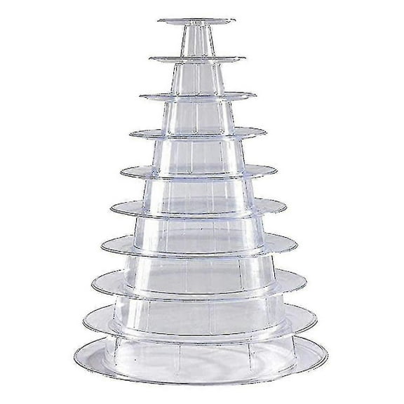 6 Tier Round Plastic Macaron Tower Stand - Display Stand for Dessert - Macarons Holder