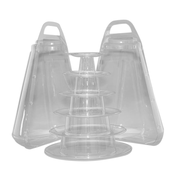 6 Tier Round Plastic Macaron Tower Stand Macarons Holder - Macaroon Cake Tower Display Stand for Dessert Display - Macaroon Tower Stand Cake Display Tier Round Stand for Wedding, Birthday, Party
