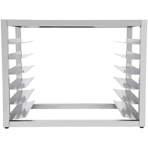 6-Tier Sheet Pan Rack, Stainless Steel Sheet Bun Pan Rack, 28 x 18 x 21 Inch Tabletop Bread Rack, Floor Mount Baking Dinner Pizza Tray Rack for 18.11 x 11.02 Inch Trays Holder$$Storage