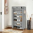 thumbnail image 1 of 6 Tier Shoe Rack, Shoe Cabinet with Dust-proof Cover, Multi-layer Assembled Shoe Rack Shoe Stand, Storage Shelf Organizer Holder, 1 of 9