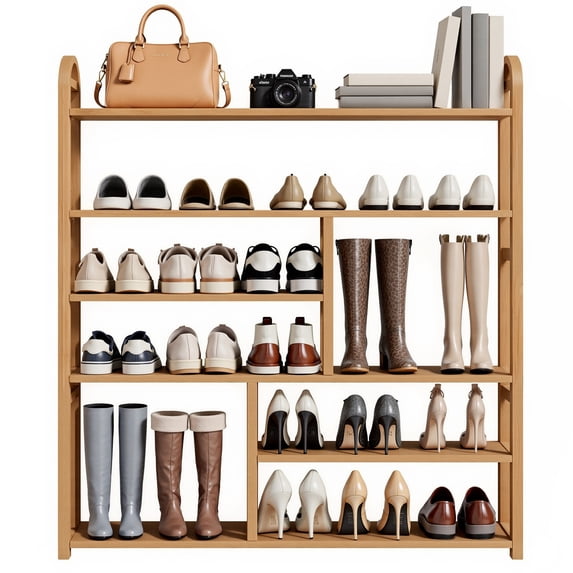 6-Tier Shoe Rack w/ Boot Slots