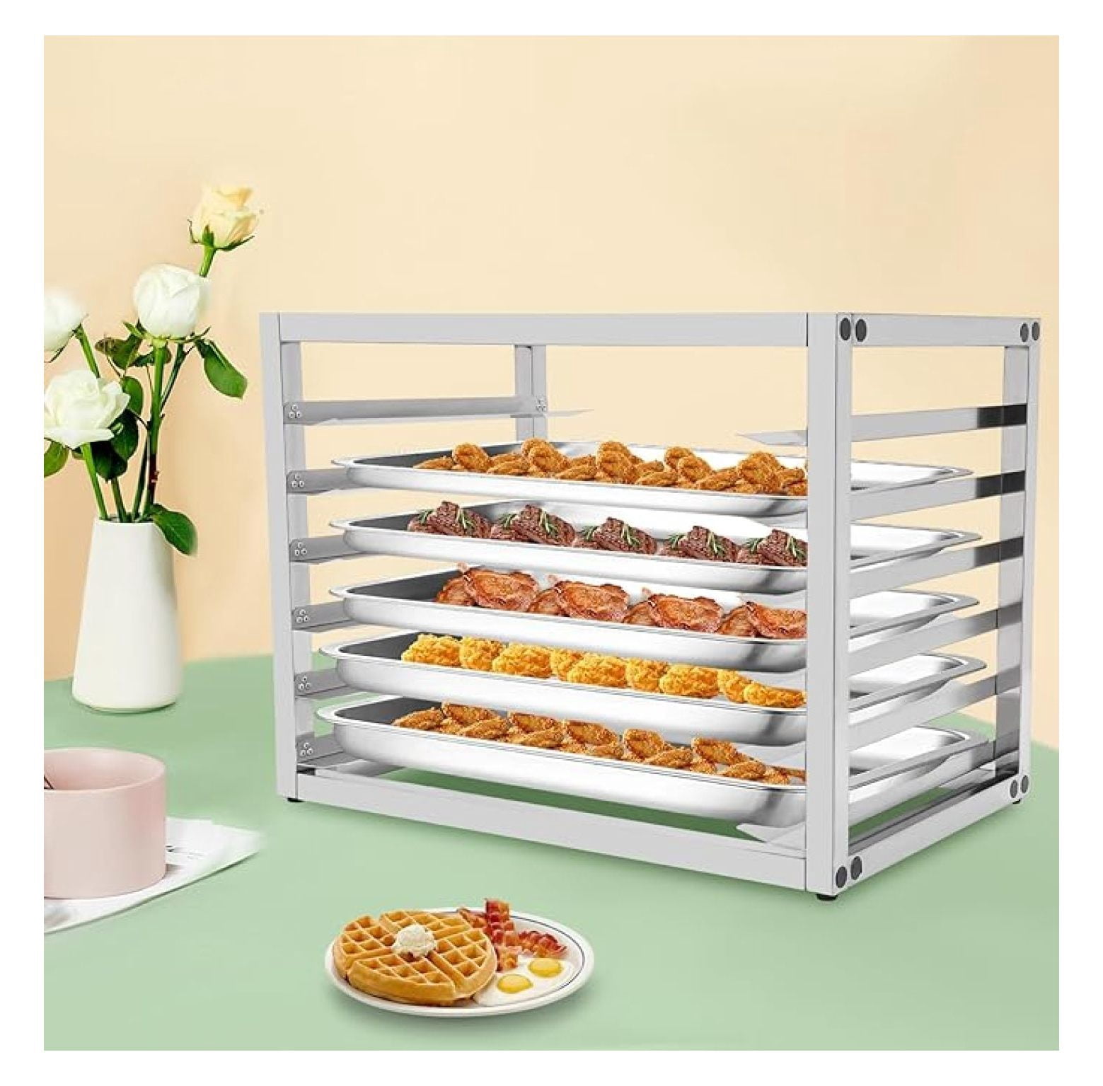 6-Tier Stainless Steel Baking Pan Rack 28