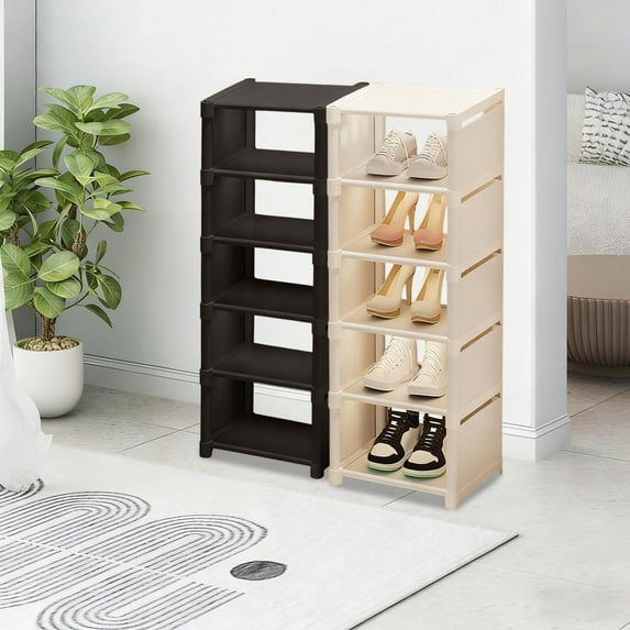 6-Tier Sturdy Lighter Shoe Shelf Storage, Tall Narrow Shoe Rack for Entryway,6 Pairs of Shoes and Boots, Space Saving Corner Shoe Rack Organizer for Closet,Garage,Living Room ,Doorway