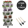 Size: 1 Set, Shape: 6-Tier, and Actual Color: Gray