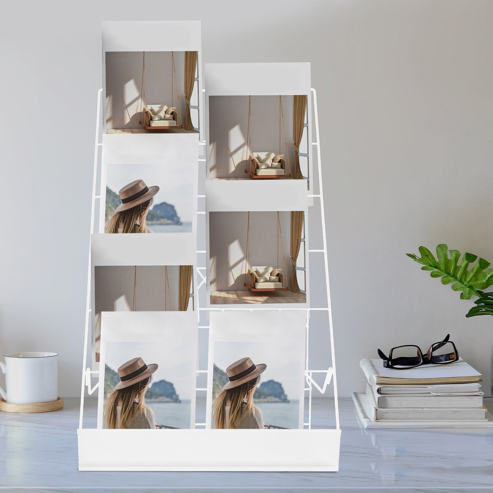 6-Tier Wire Countertop Rack Book Display Rack Free Standing Comic Book ...