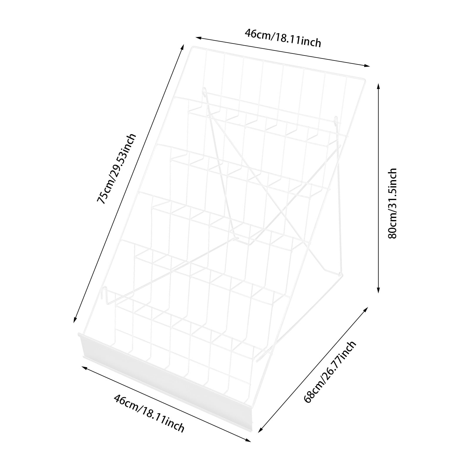 Wire Counter Display Racks 6-Tier Wire Countertop Rack Metal Freestanding Magazine Display Rack ...