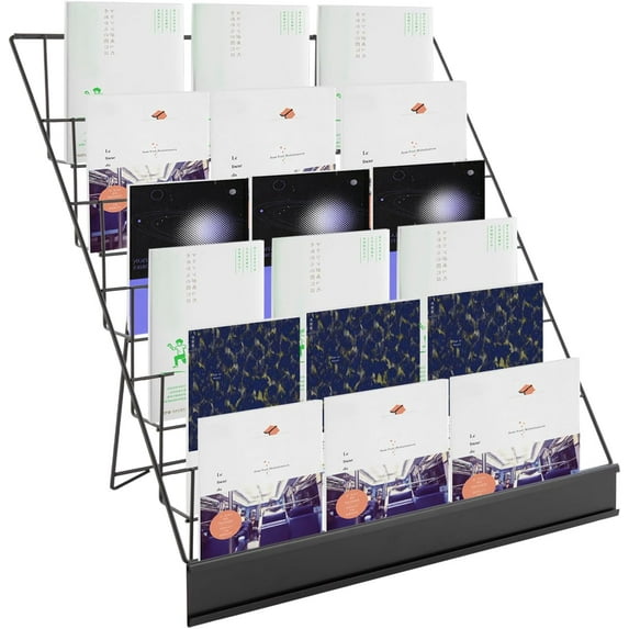 6 Tier Wire Countertop Rack Wide Wire Magazine Rack Tabletop Display ...