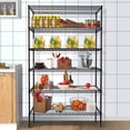 thumbnail image 1 of 6-Tier Wire Shelf 72" x 16" x 42" Metal Storage Shelves Adjustable Storage Racks NSF Wire Shelving Units for Basement Garage Kitchen,1500 lbs Capacity, Black, 1 of 10