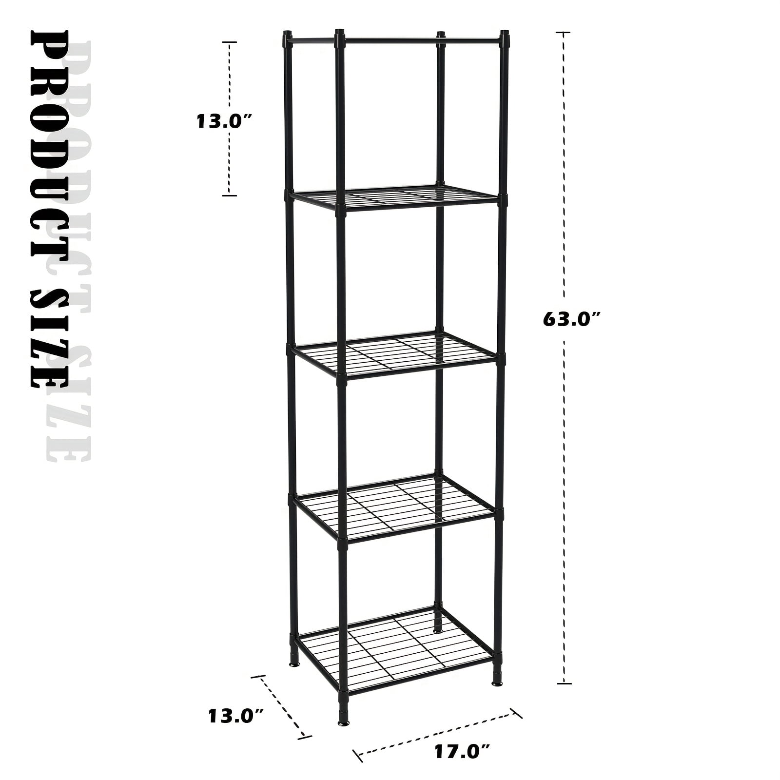 6-Tier Wire Shelving Adjustable Shelves Unit Metal Storage Rack For