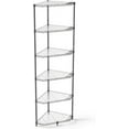 thumbnail image 1 of 6 Tier Wire Shelving Unit NSF Metal Corner Shelf - 600lbs Capacity, Adjustable, with Leveling Feet & Shelf Liners - for Garage, Kitchen - 20" L X 20" D X 72" H, Pentagonal-Shape, 1 of 9