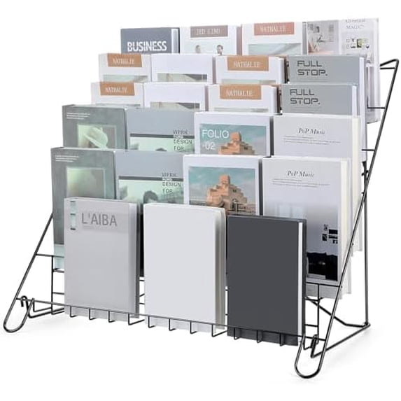 6 Tiered Book Display Rack Wire CD Display Rack Book SigningTabletop ...