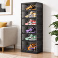 6 Tiers 12 Pairs Black Foldable Shoe Rack for Closet Entryway - Walmart.com