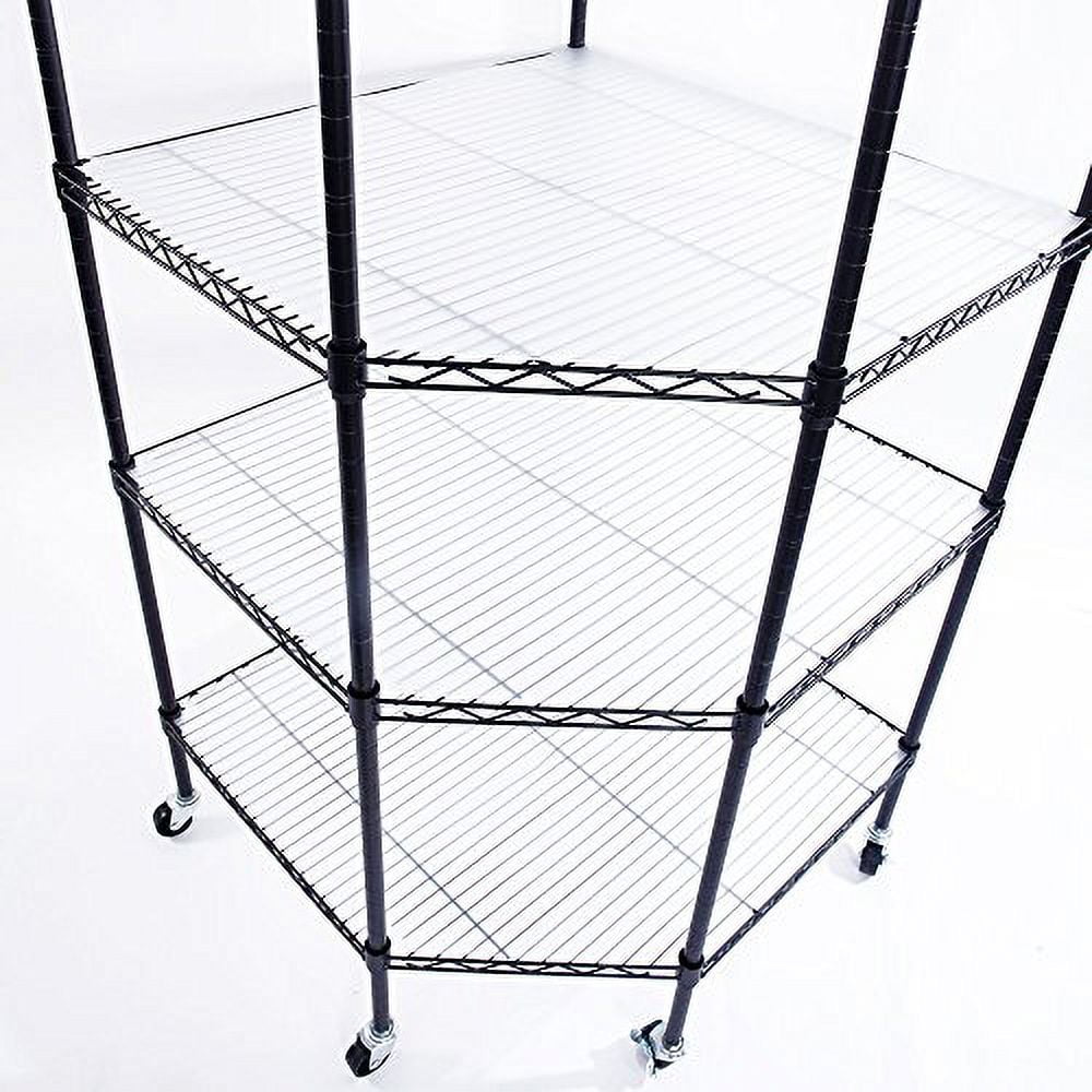 6 Tiers Corner Shelf, Adjustable Metal Storage Wire Shelving Unit ...