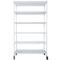 thumbnail image 1 of 6 Tiers Shelving Unit, Metal Adjustable Storage Rack With Wheels, Storage Organizer With Shelf Liners, Wire Shelving Unit For Home Garage Basement Shed Laundry Room, 1 of 6