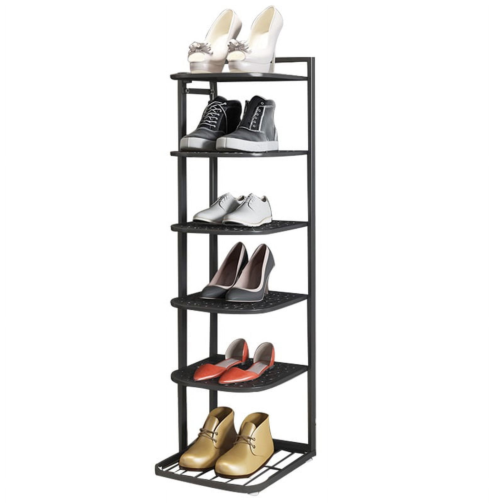 ROJASOP Large Shoe Rack Organizer for Entryway Closet 64-68 pairs 9-Tier  Heavy Duty Tall Shoe Shelf Shoes Storage with 18 Pcs Removable Side Hooks  for
