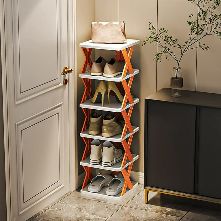 7 Tier Wooden Shoe Rack Tall Storage Shelf Unit Cabinet Organiser