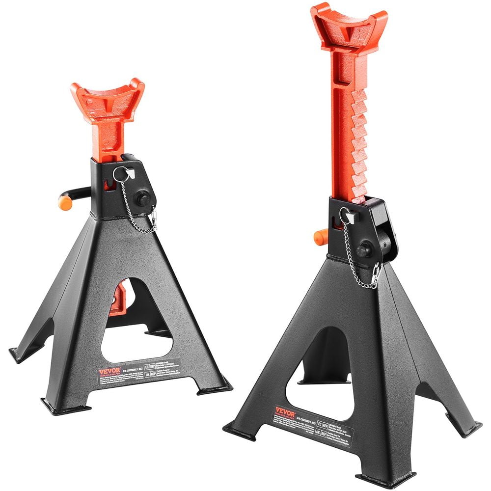 Unbranded Jack Stands Double Locking 6 Ton Capacity 14.2-23 Inch Adjustable Height 1 Pair