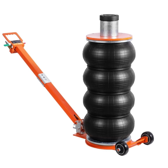 6 Ton / 13000 lbs Pneumatic Air Jack with Heightened Column, Adjustable Handle and Wheels, Fast Lifting Airbag Jack with Thick Rubber Pad, Portable Air Lift Tool for Sedan, SUV, and Light Truck