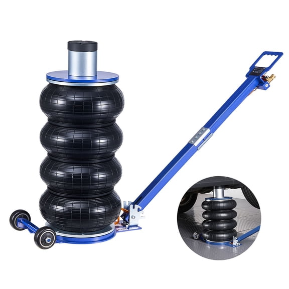 6 Ton High Lift Pneumatic Air Jack, Max Lift 26.5 Inch, Heightened Column with Rubber Pad for Garage SUV Pickup Repair