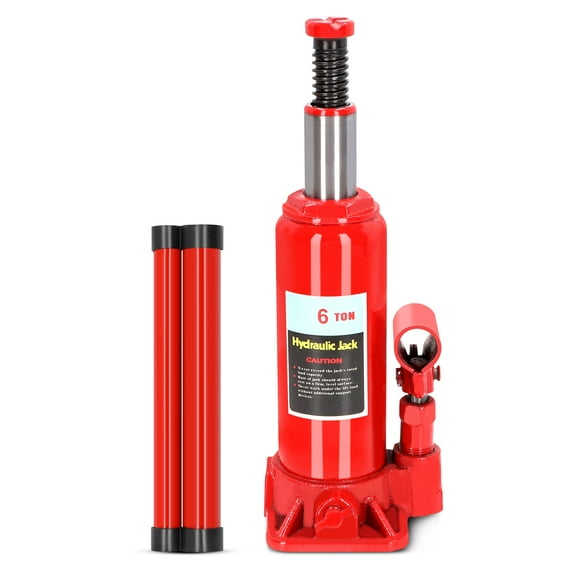 6 Ton Hydraulic Bottle Jack,Heavy Duty Welded Car Jack, Manual , 7.5"-16" High Capacity for Automotive Car Repair Shop Use