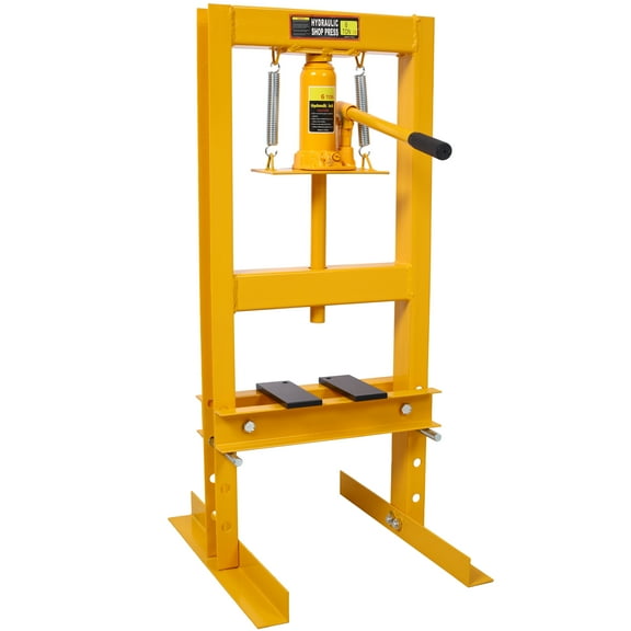 6 Ton Hydraulic Press, Benchtop Hydraulic Shop Press, H-Frame Garage Floor Press with Press Plates, Adjustable Working Table Height, Hydraulic Shop Press for Car Repair and Garage