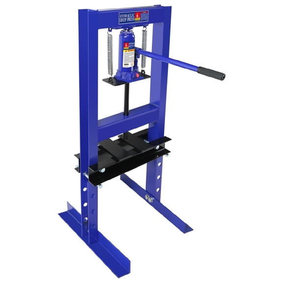 6 Ton Hydraulic Shop Press, H-Frame Bearing with Adjustable Height (2.2"-9.4"), Stamping Plates for Metal Bending, Straightening, Automotive Repair & Garage Use
