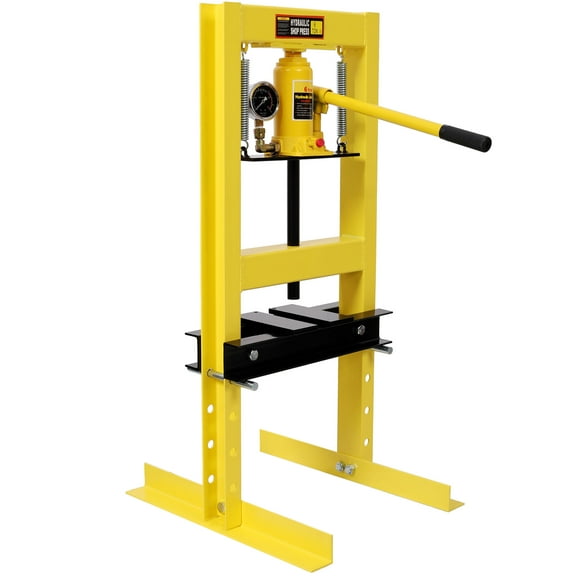 6 Ton Hydraulic Shop Press with Gauge, 13000 LB Capacity Steel Frame Press for Automotive Repair and Metalworking