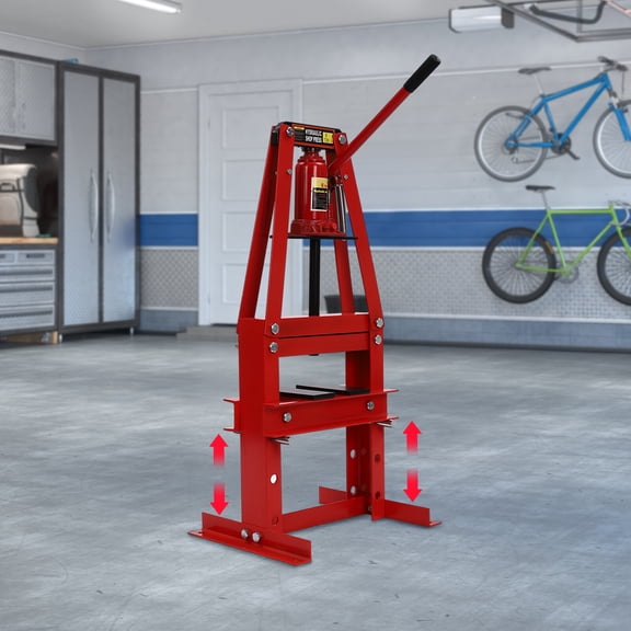 6 Ton Manual Hydraulic A-Frame Adjustable Shop Press 15.75*12.6*29.33in for Garage Use, Car Repair Shops, Mechanical Workshops