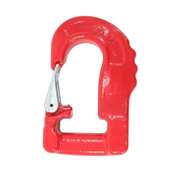 6 Ton Round Sling Hook with Safety Latch 13,200 lbs WLL Heavy Duty Rigging Hook for Round Nylon Slings, Lifting & Hoisting Equipment - Red