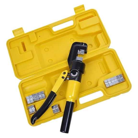 6 Tons Hydraulic Wire and Cable Lug Terminal Crimping Connection Tool with 9 Pairs of Dies