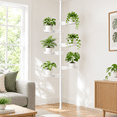 6-Tray-White 6 Tier Floor to Ceiling Tension Rod Plant Stand - Walmart.com