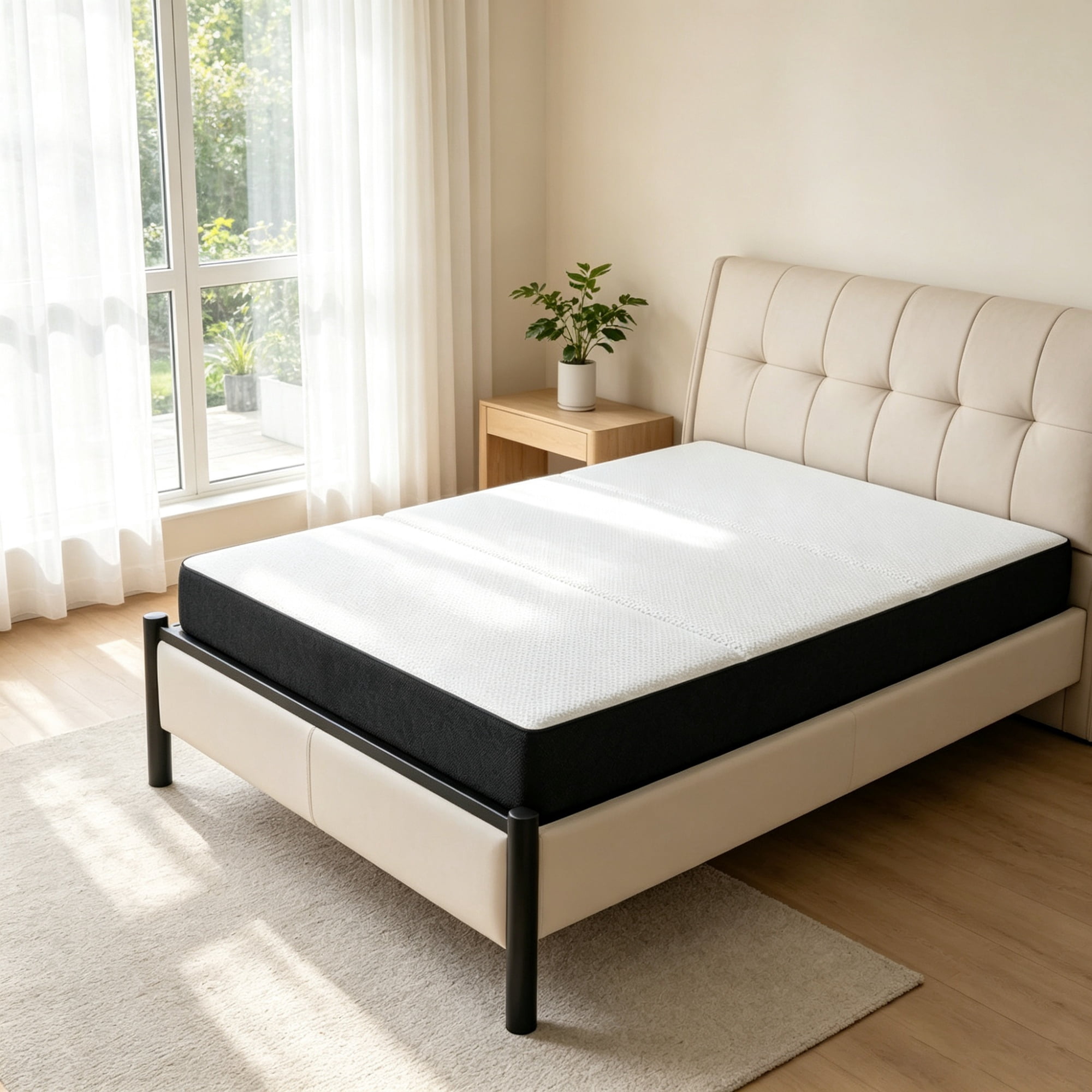 6" Trifold Mattress 75"x38"x6", Lightweight Memory Foam Bed for Guest, Camping, RV（Only Mattress）