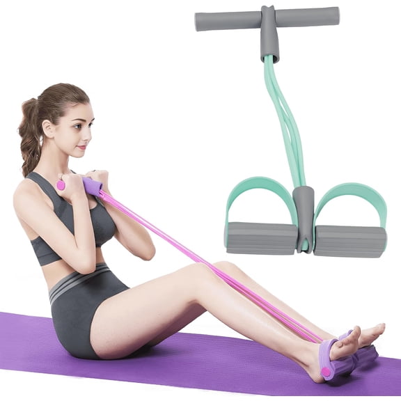 6-Tube Natural Latex Resistance Band - Home Gym Yoga Pedal Puller, Multifunctional Tension Rope for Abdomen/Waist/Arm/Leg Slimming Stretching