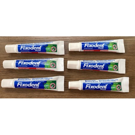 6 Tubes Fixodent Plus Scope Hold & Seal Denture Adhesive Bulk