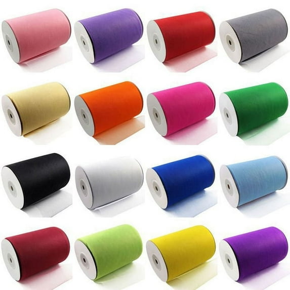 6" Tulle Fabric 200 Yd (600 Ft) Roll Spool Wedding Bow Decoration Craft Tutu