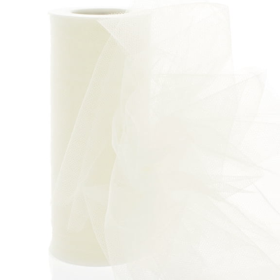 6" Premium Tulle Ivory 100 Yard