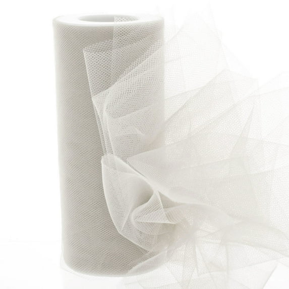6" Premium Tulle Gray 100 Yard