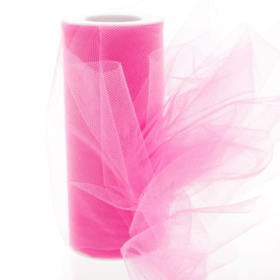 6" Premium Tulle Hot Pink 100 Yard