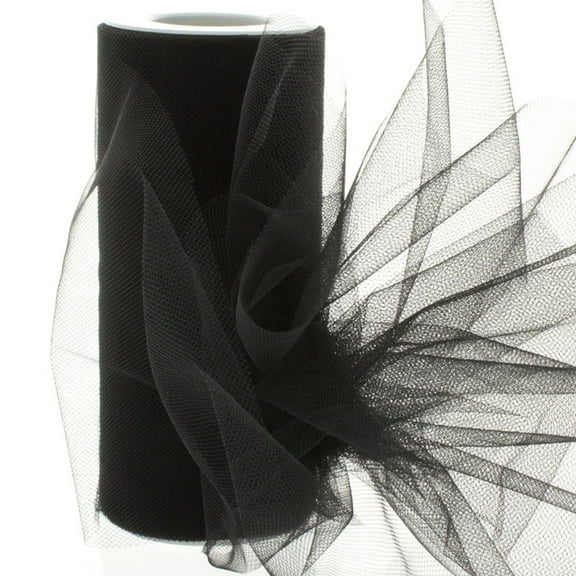 6" Premium Tulle Black 100 Yard