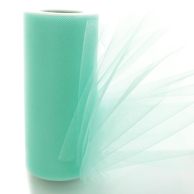 6" Premium Tulle Aqua 25 Yard