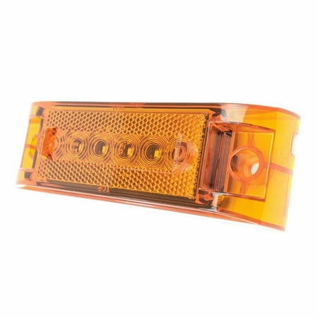 6" Turn LED Rectangular Amber Light with Reflector 12.8 V DC 6 Leds 2 PCS NEW
