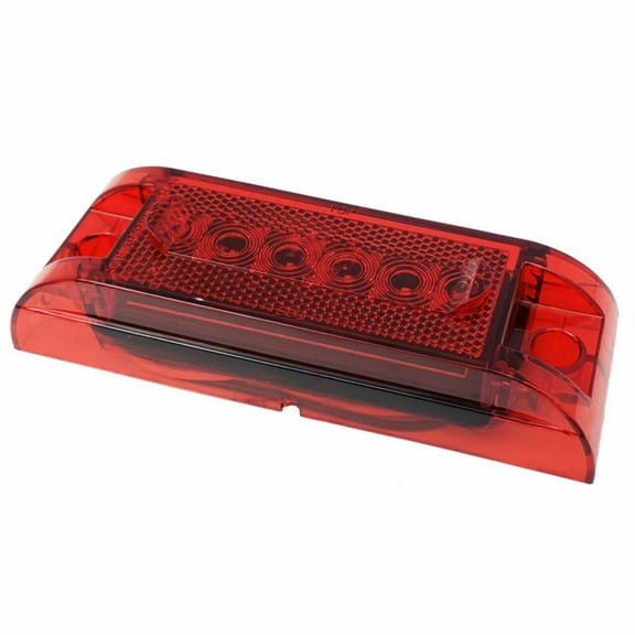 6" Turn LED Rectangular Light with Reflector 12.8 V DC DOT Approved 6 Leds 2 PCS