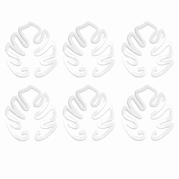 6 * Turtle Shell Bamboo Clamp-White