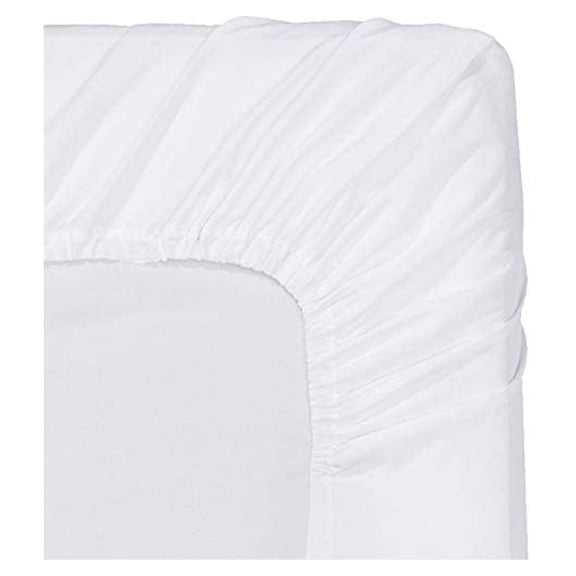 6 Twin Fitted Sheets, Wrinkle Free 60% Cotton 40% Polyester Bulk Pack of 6 Bottom Cover, Hotel Quality by (6, Twin Fitted)