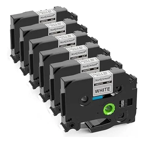 6 Tze-231 Compatible Label Tape Replacement For Brother Black On White Pt-2040