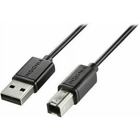 Insignia™ - 6' USB 2.0 A-Male-to-B-Male Cable - Black